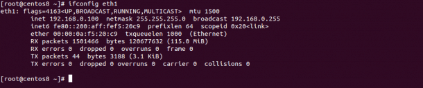 ifconfig command output