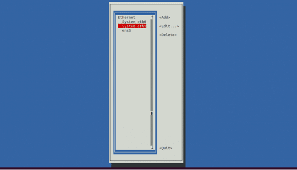 nmtui-edit dynamic IP Address SETUP
