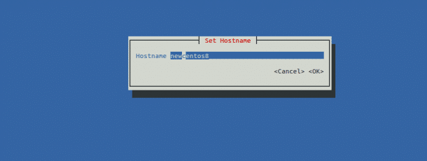 nmtui-hostname